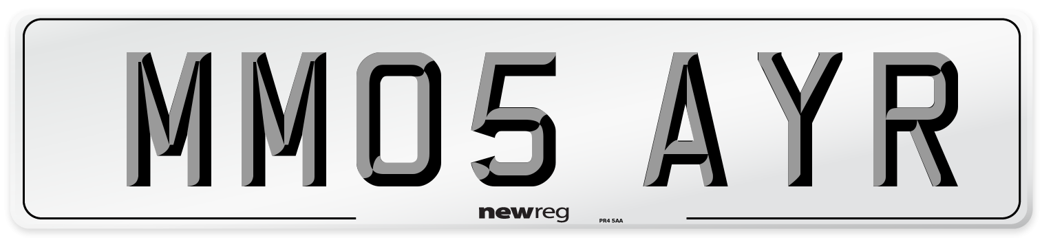 MM05 AYR Number Plate from New Reg